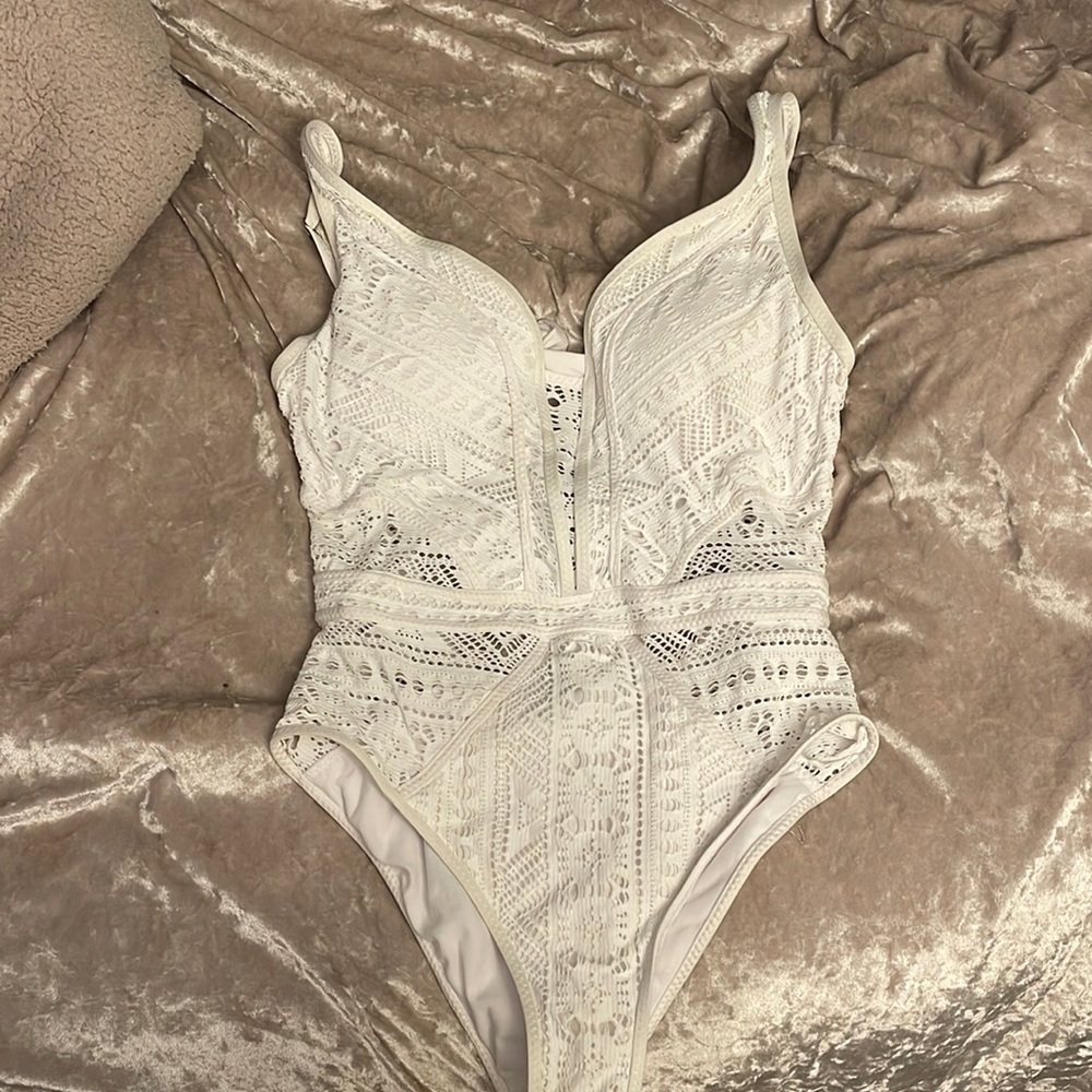 BECCA crochet one piece swimsuit